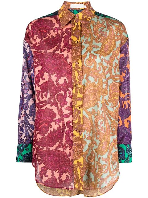 ZIMMERMANN Tiggy patchwork cotton shirt
