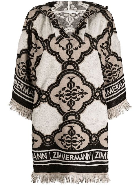 ZIMMERMANN robe courte Clover à fini éponge