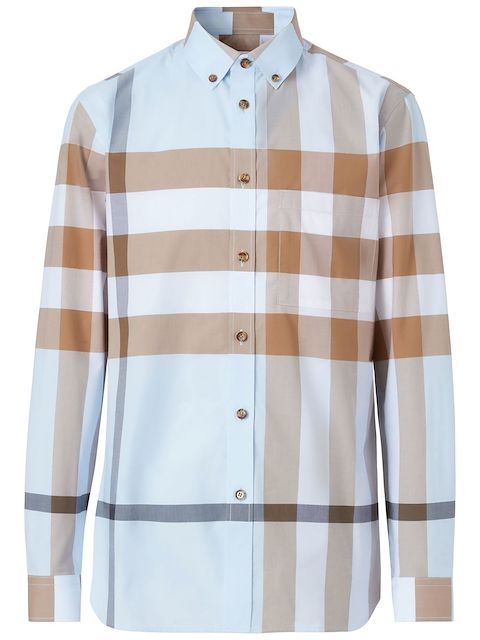 Burberry Explode Check button-down shirt