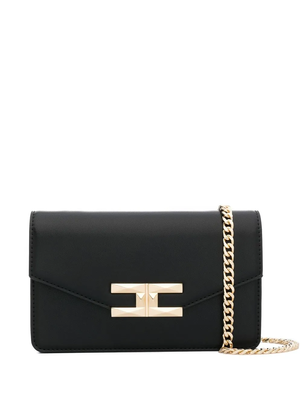 

Elisabetta Franchi logo-plaque chain-link bag - Black