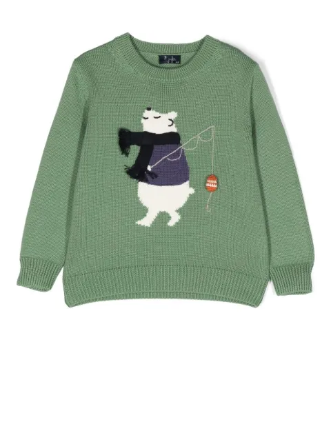 Il Gufo intarsia-knit cotton jumper