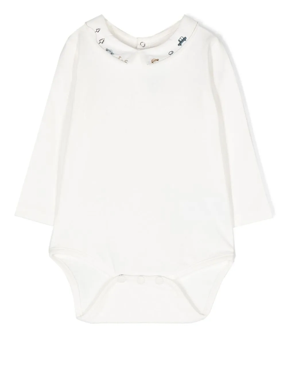 

Tartine Et Chocolat car-embroidered bodysuit - White