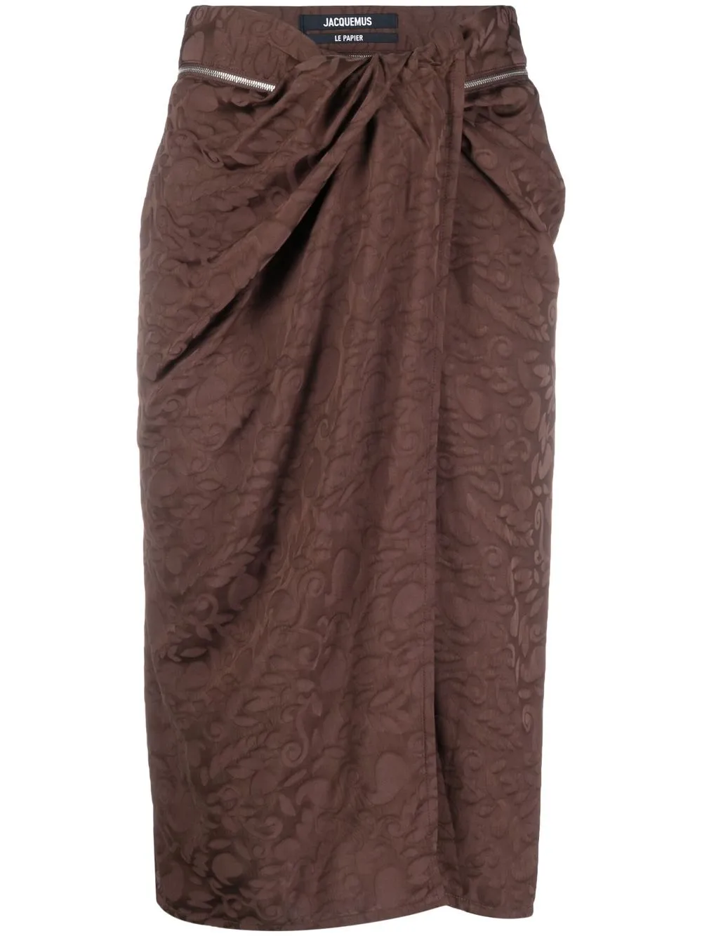 

Jacquemus jacquard tie-waist skirt - Brown
