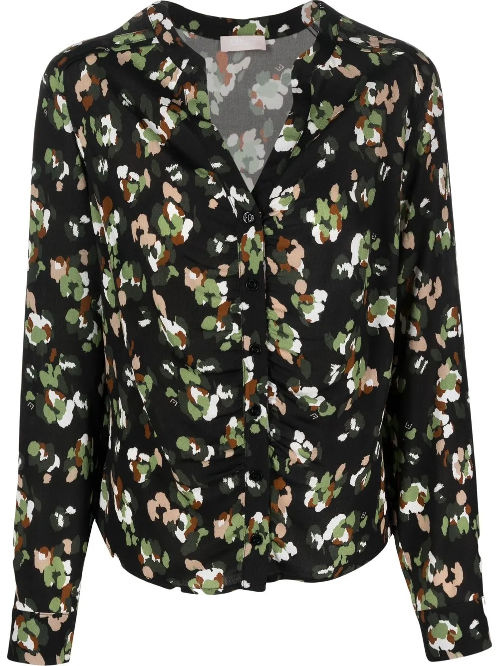 

LIU JO blusa con estampado militar - Negro