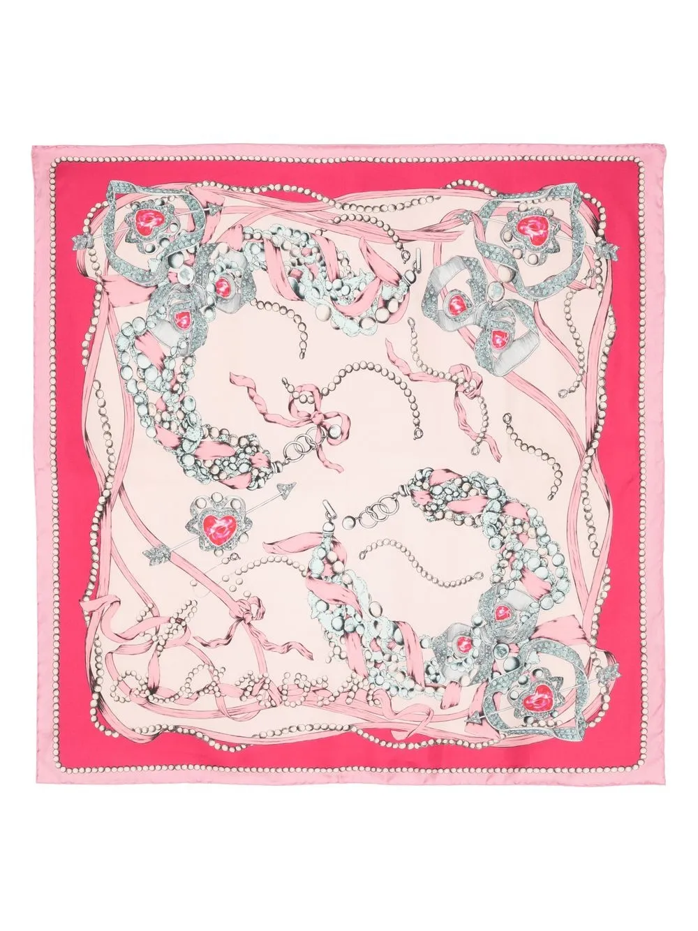 

Lanvin graphic-print silk scarf - Pink