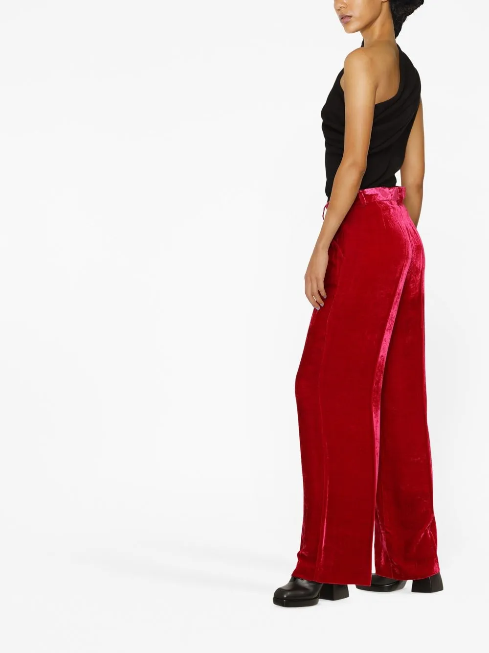  P.a.r.o.s.h. Samthose Mit Weitem Bein   Rot 