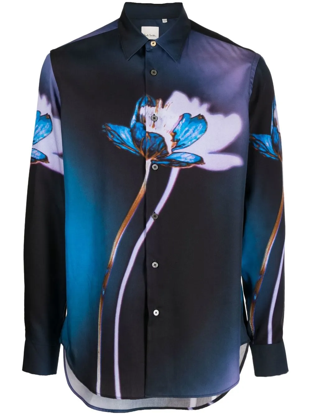 

Paul Smith camisa con estampado floral y botones - Azul