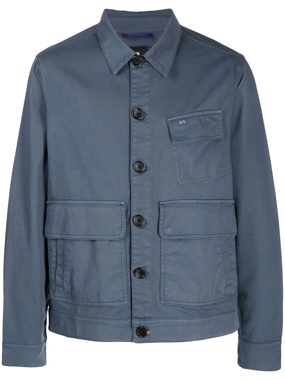

PS Paul Smith long-sleeve cotton shirt jacket - Blue