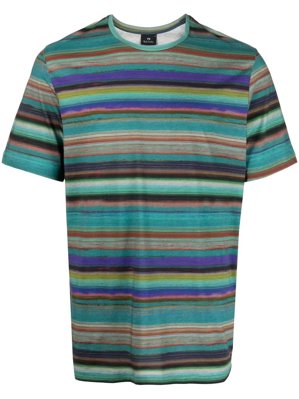 

PS Paul Smith stripe-print short-sleeved T-shirt - Green