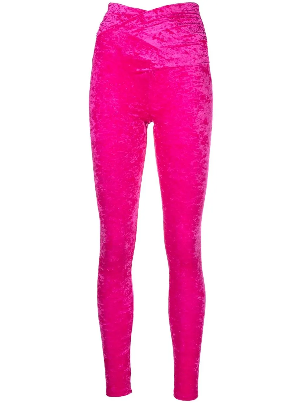 

Château Lafleur-Gazin high-waist crushed-velvet leggings - Pink