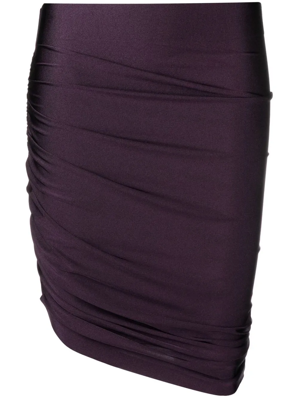 

THE ANDAMANE ruched-detail asymmetric skirt - Purple