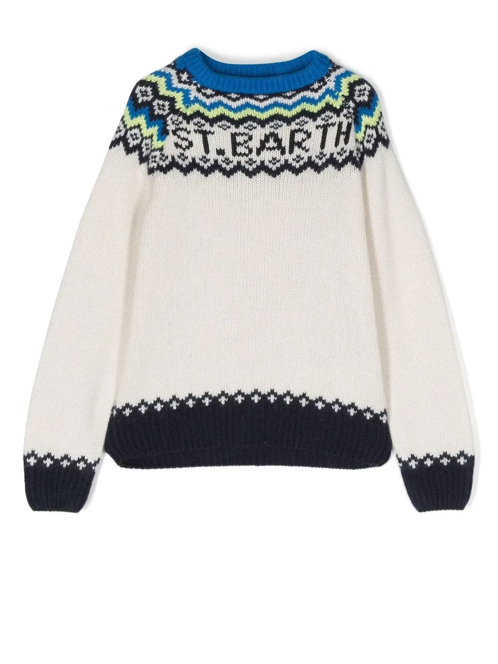 

MC2 Saint Barth Kids suéter de tejido Fair Isle - Blanco