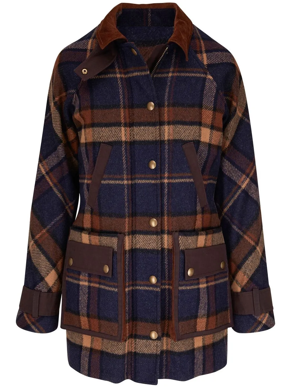 

Veronica Beard checked single-breasted coat - Blue