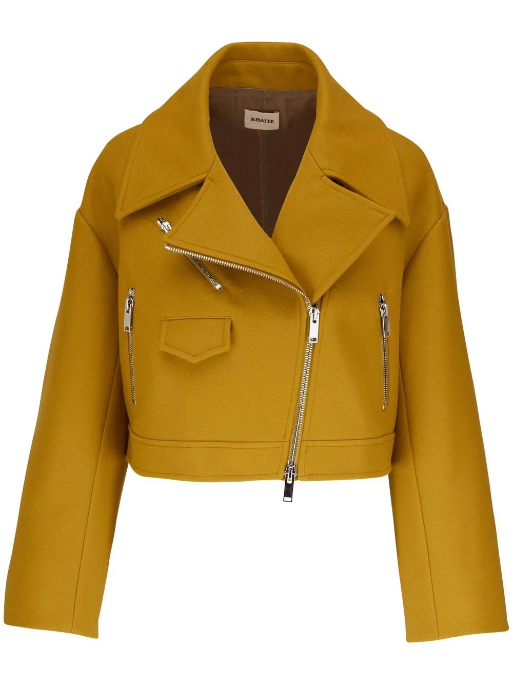 

KHAITE woven biker jacket - Yellow