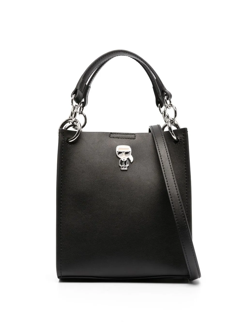 

Karl Lagerfeld Ikonik Karl leather tote bag - Black
