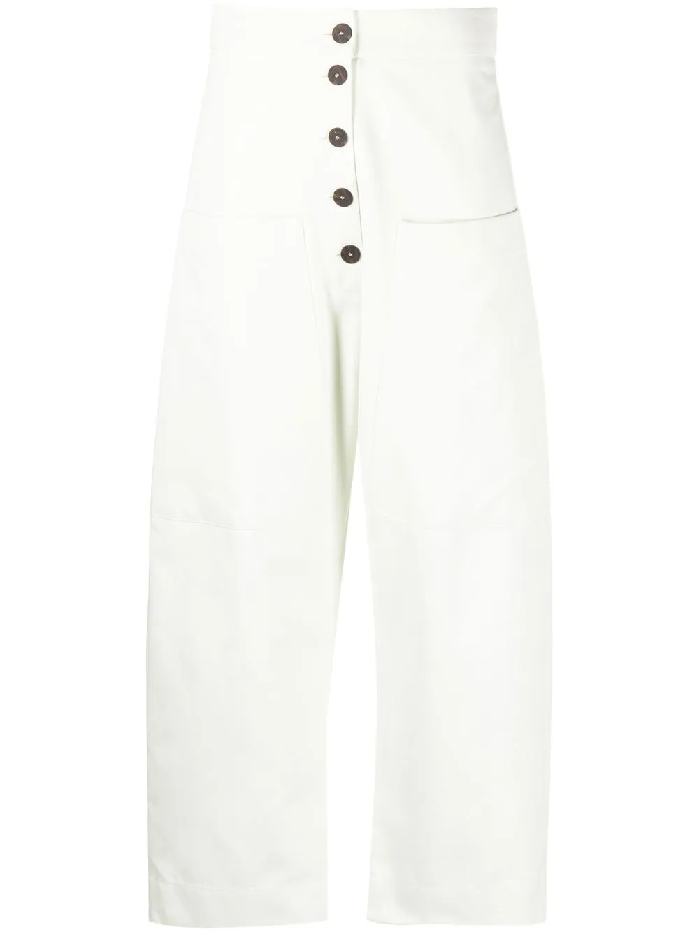 

Studio Nicholson Brinson cropped high-waist trousers - Neutrals