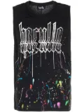 Haculla Glitched logo-print tank-top - Black