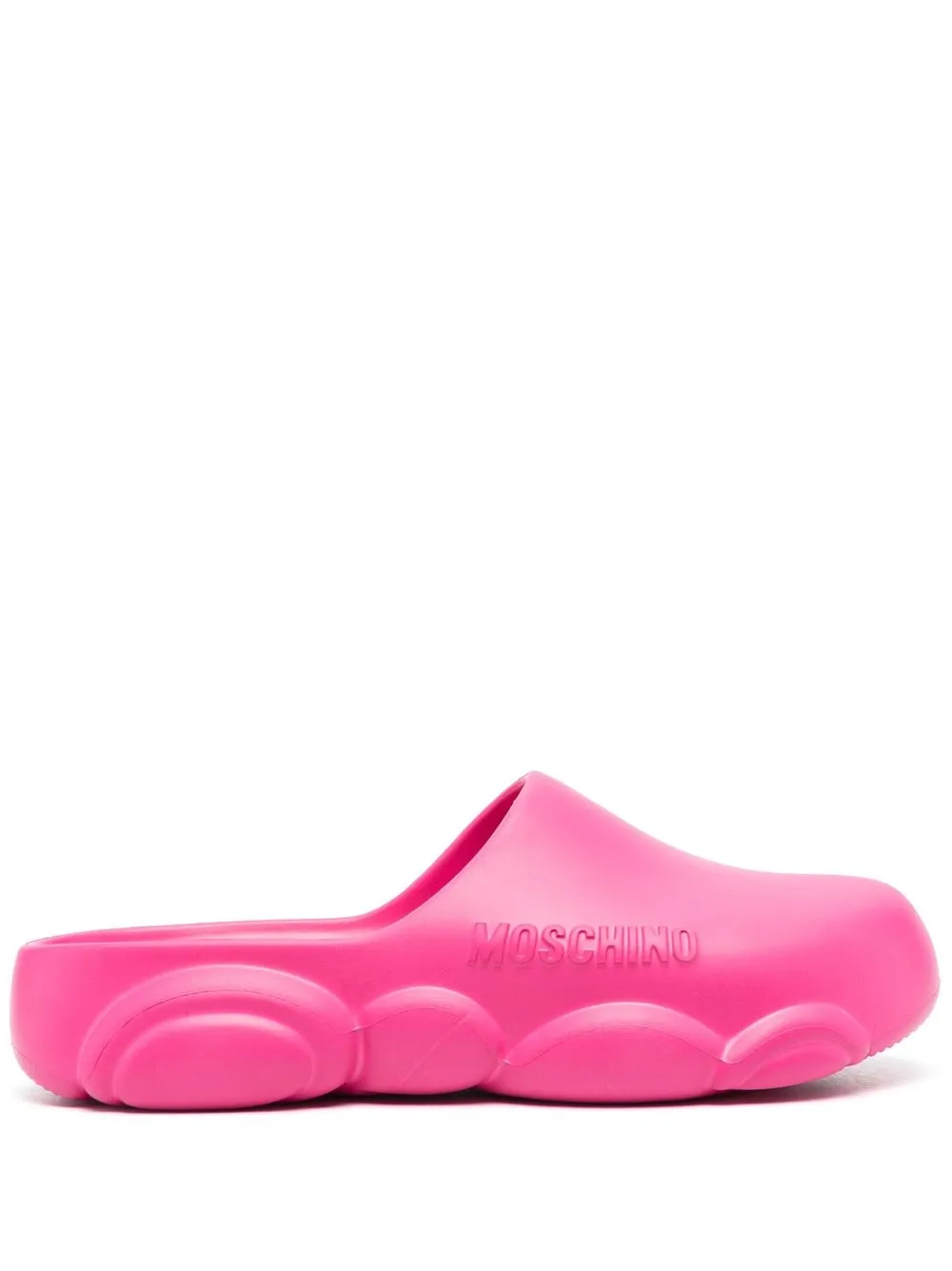 

Moschino round-toe chunky-sole slides - Pink