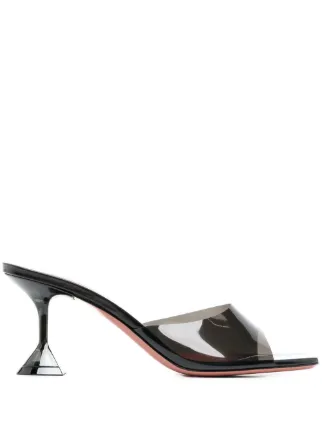 Amina Muaddi Lupita 70mm Leather Mules - Farfetch