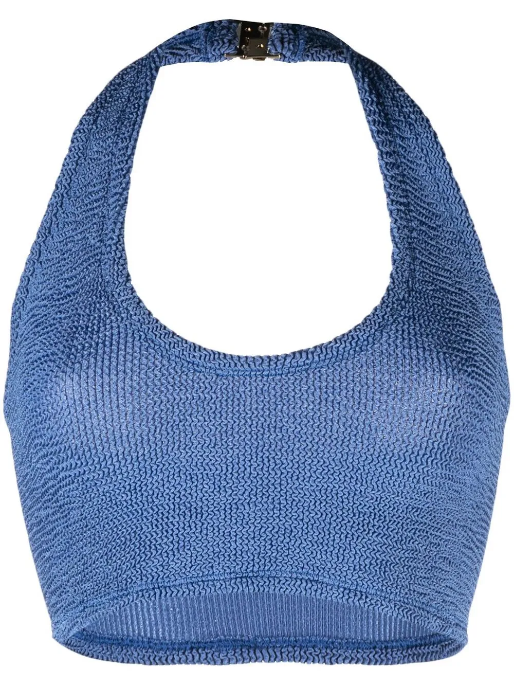 

Hunza G Nova crinkled halterneck top - Blue