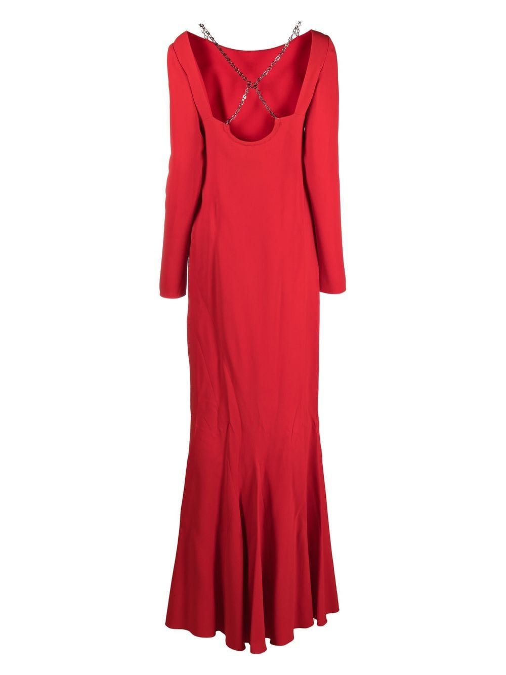 Shop Givenchy Chain-link Detail Dress In Red
