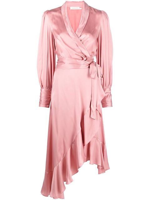 ZIMMERMANN ruffle-trim silk dress