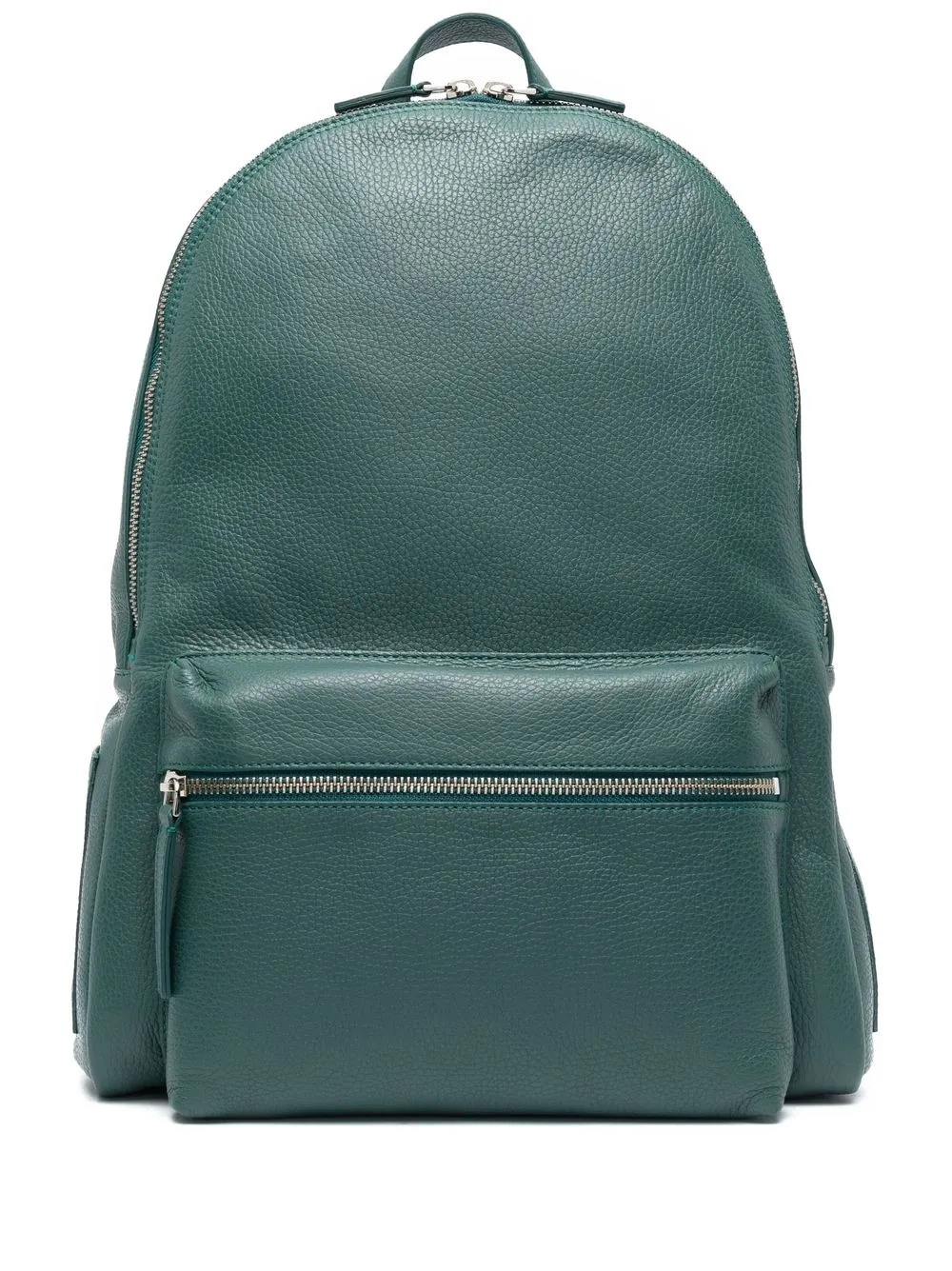 

Orciani zip-around grained leather backpack - Green