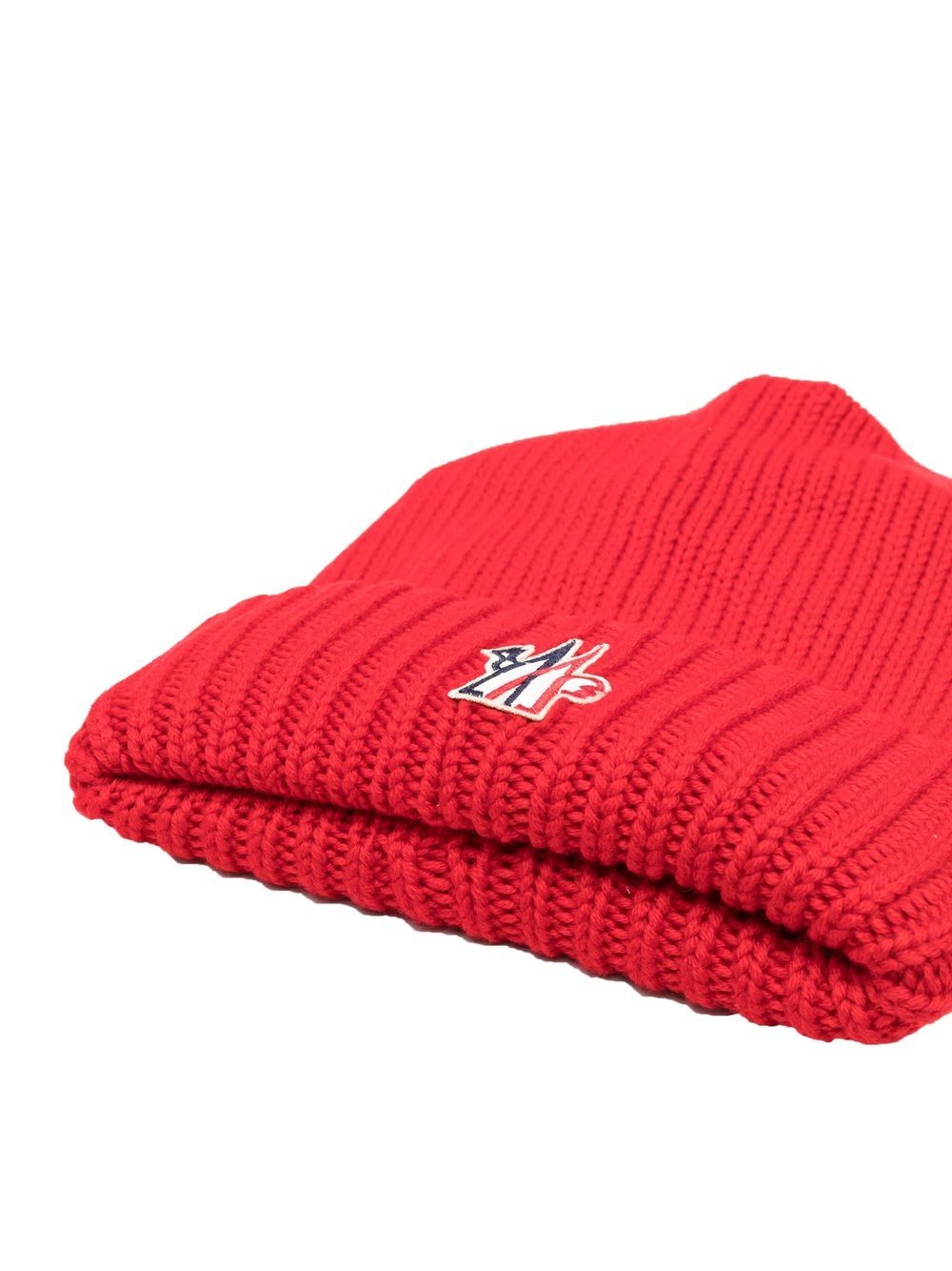 Moncler Grenoble Muts met logopatch - Rood