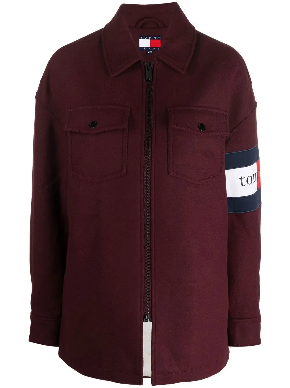 

Hilfiger Collection sobrecamisa con parche del logo - Rojo