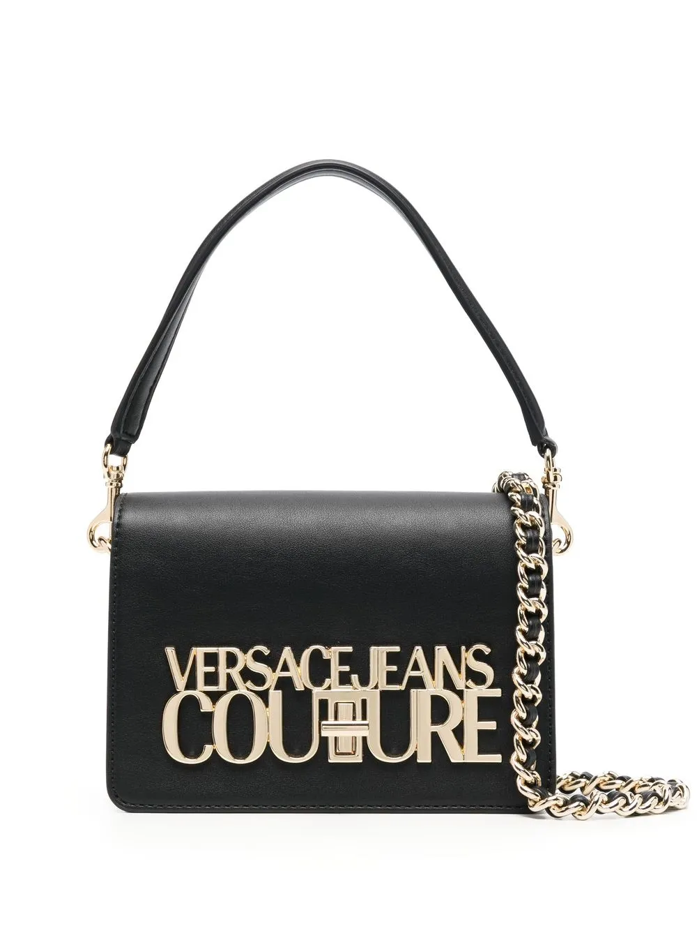 

Versace Jeans Couture bolsa crossbody con letras del logo - Negro