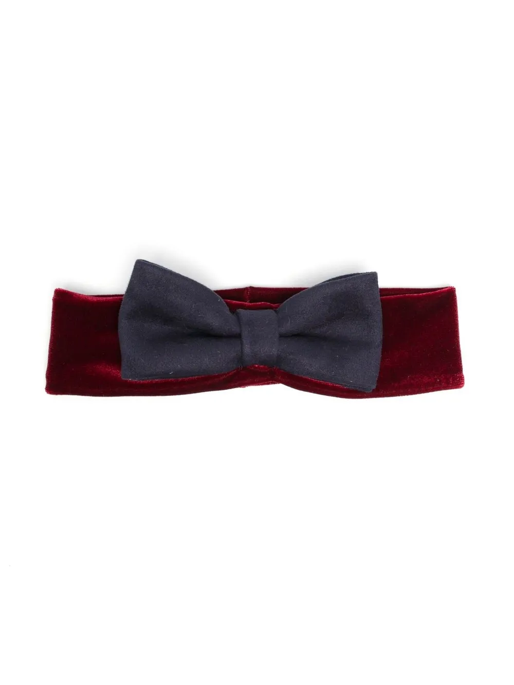 

La Stupenderia bow-embellished velvet headband - Red