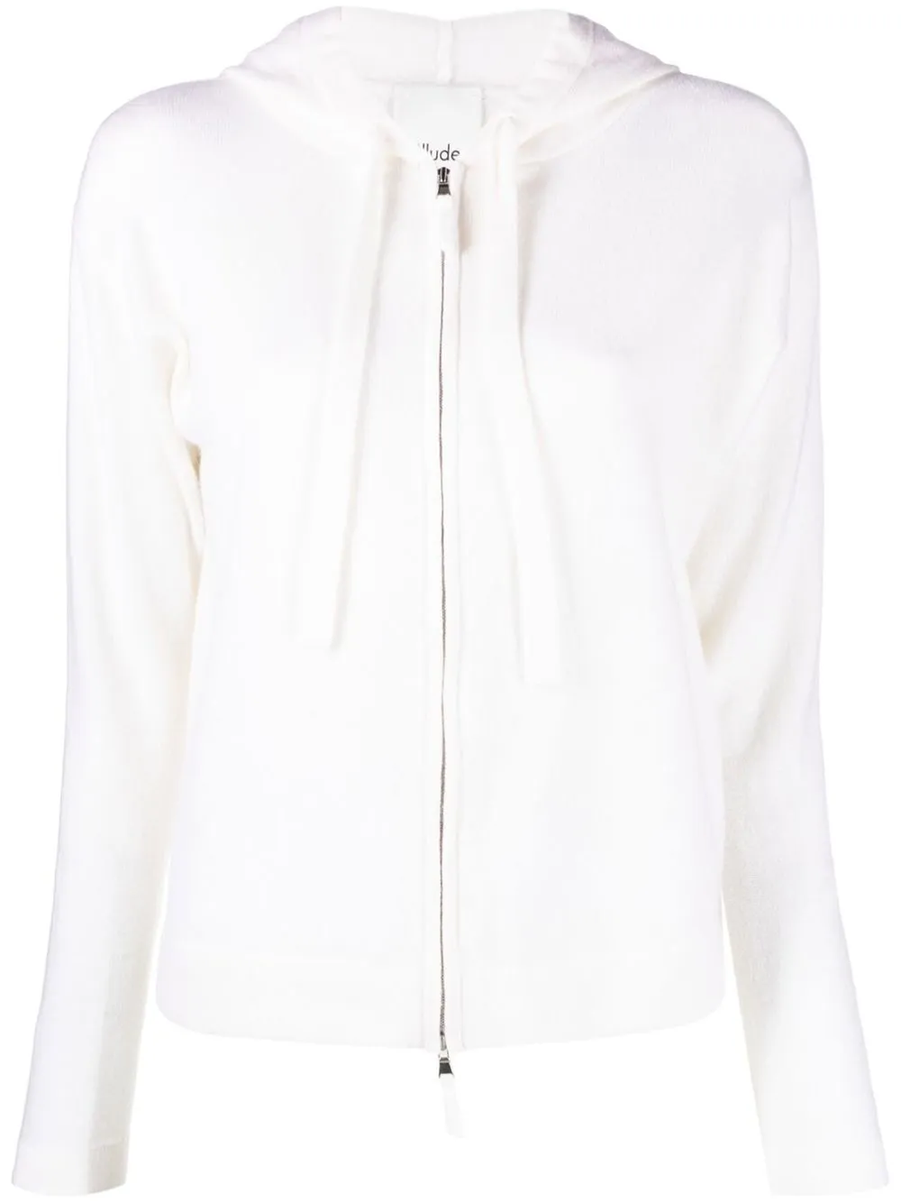 

Allude wool-cashmere zip hoodie - White