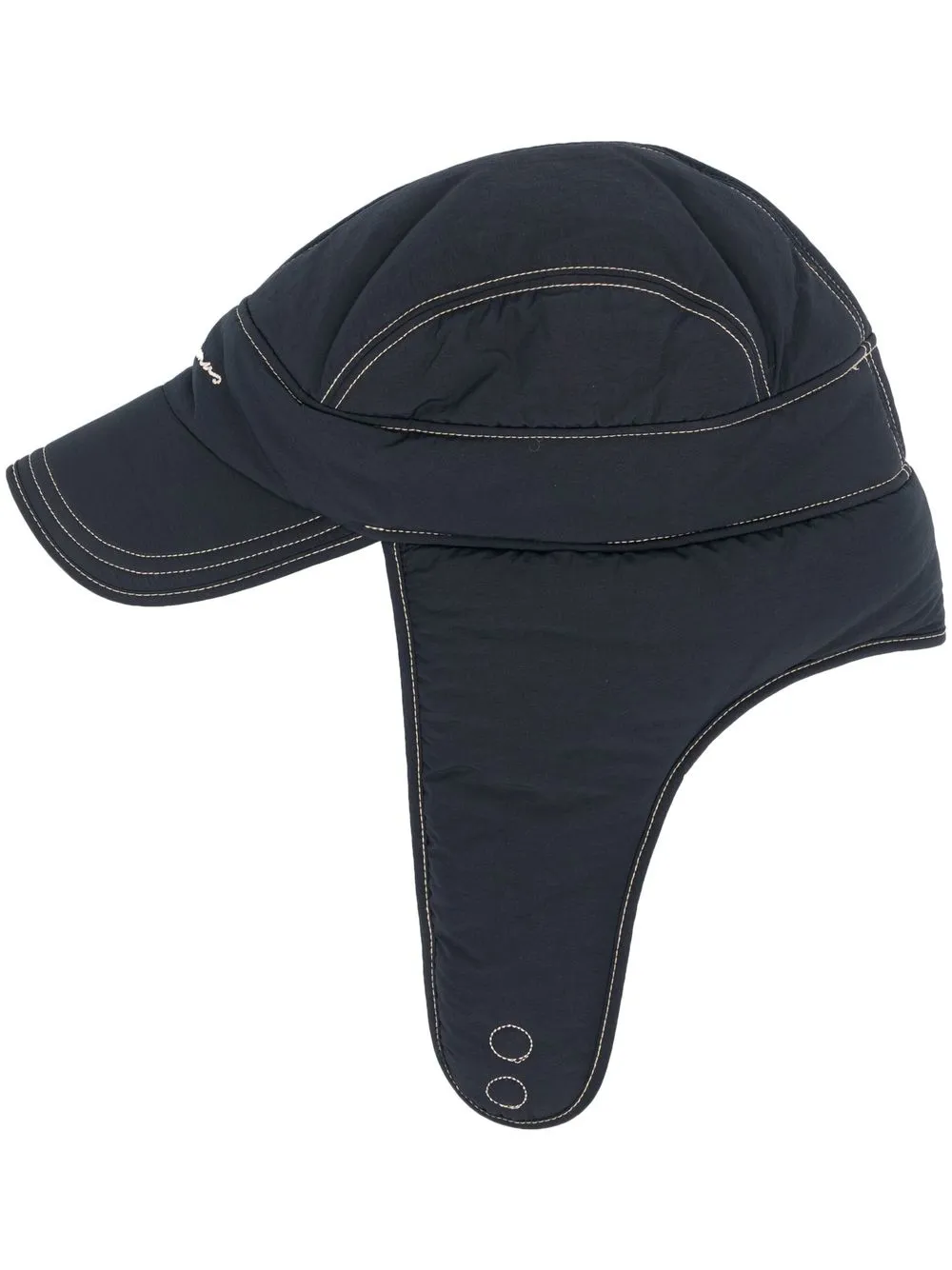 

Jacquemus logo-embroidered padded trapper hat - Blue