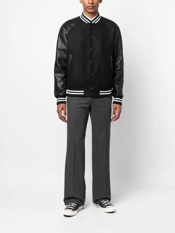ジャケット PT TORINO Jacket (54769) PT Torino contrast-sleeve Bomber Jacket | Black | FARFETCH