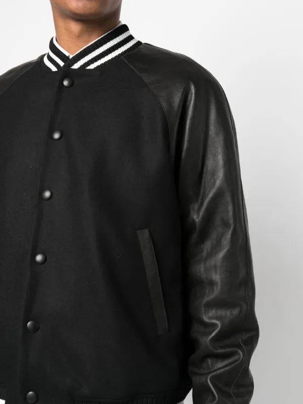 PT TORINO|JACKETS (TL2FBM12EMLSNU60 0990) PT Torino contrast-sleeve Bomber Jacket | Black | FARFETCH
