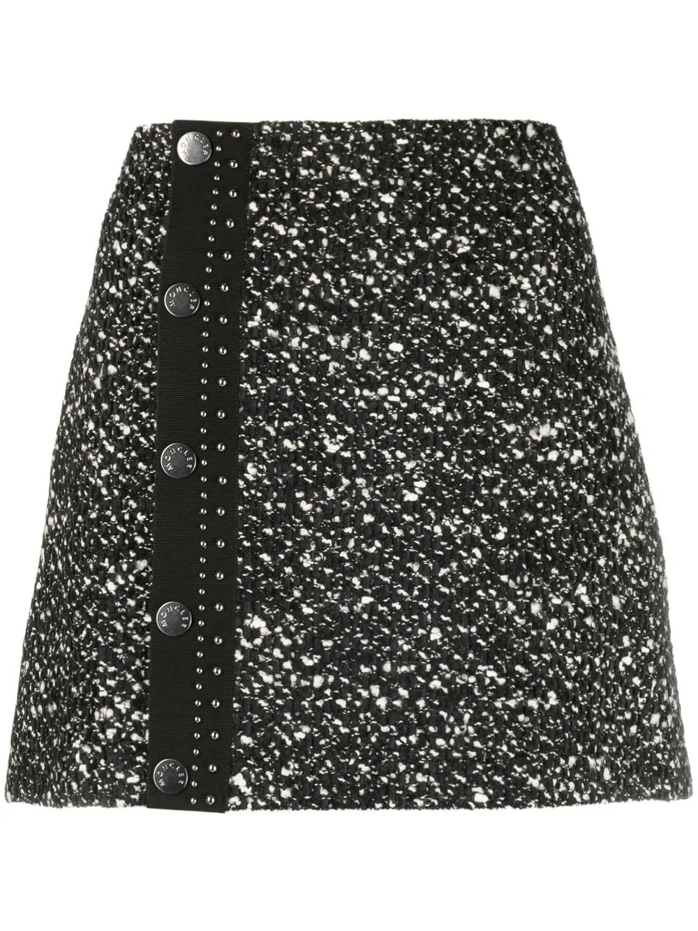 

Moncler A-line tweed mini skirt - Black