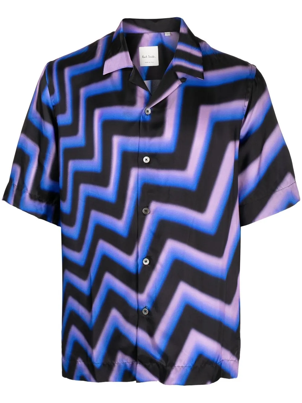 

Paul Smith Zig Zag short-sleeve shirt - Blue