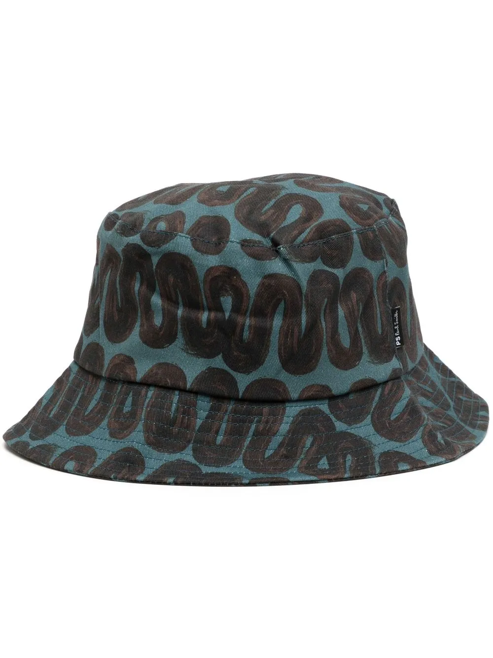 

PS Paul Smith abstract print bucket hat - Blue