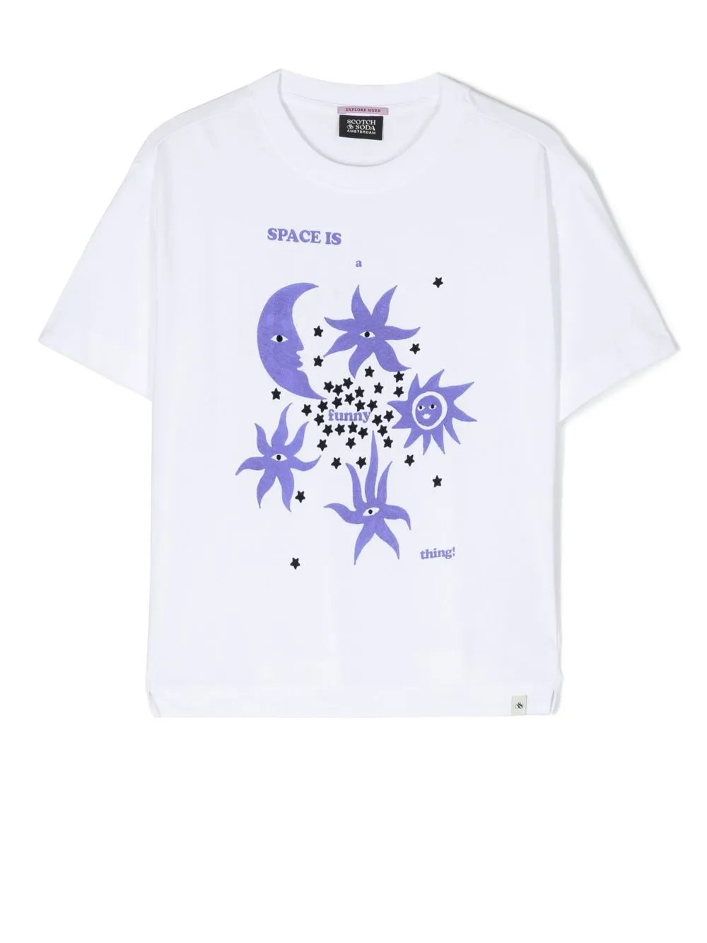 

Scotch & Soda graphic slogan-print T-shirt - White