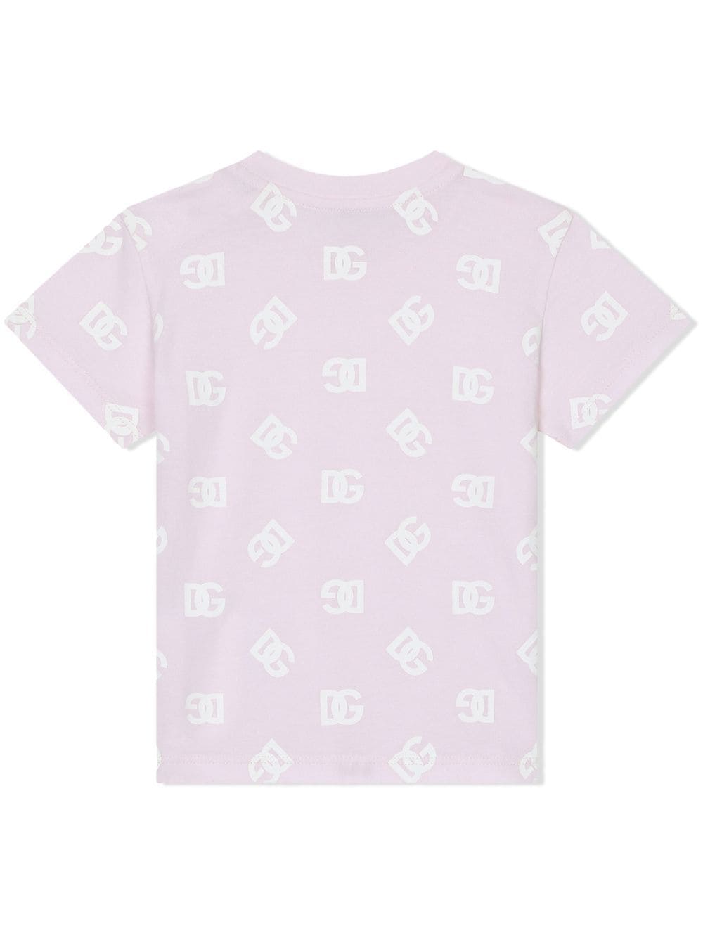 Shop Dolce & Gabbana Dg-logo Cotton T-shirt In Pink