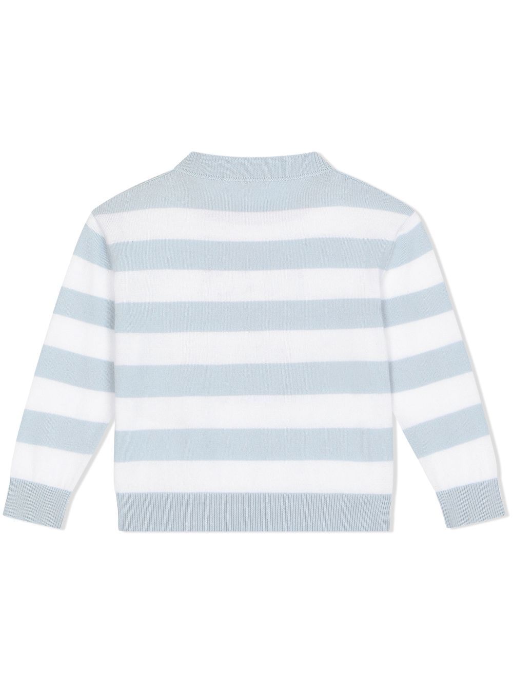 Shop Dolce & Gabbana Striped Cotton Sweatshirt In Blue