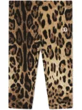 Dolce & Gabbana Kids Interlock leopard-print leggings - Brown