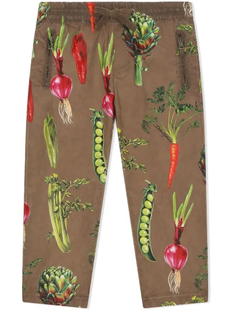 Dolce & Gabbana Kids vegetable-print joggers