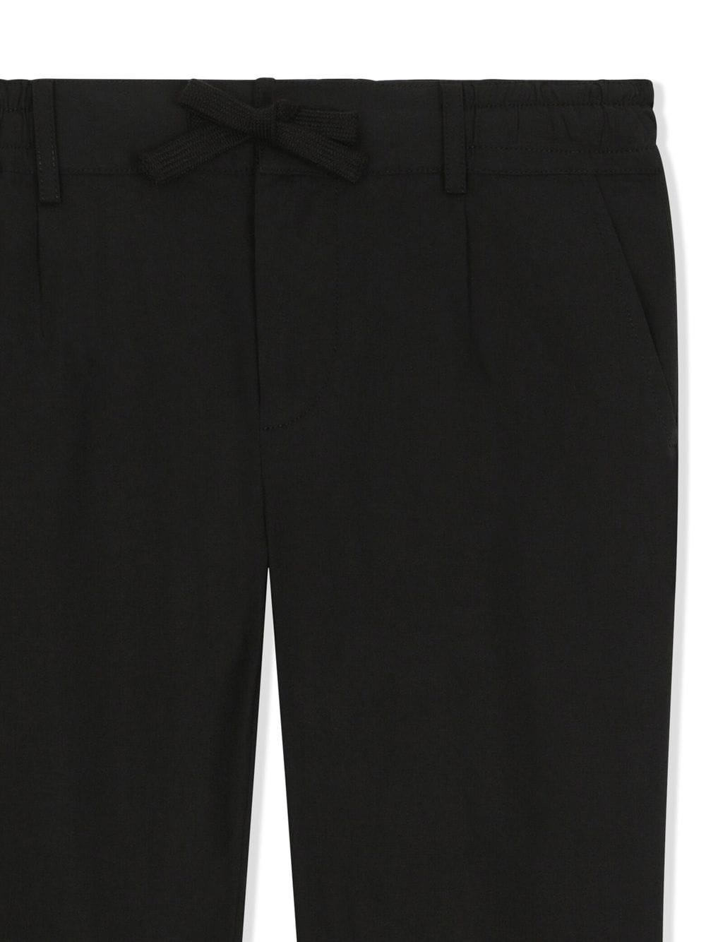 Shop Dolce & Gabbana Logo-tag Poplin Trousers In Black