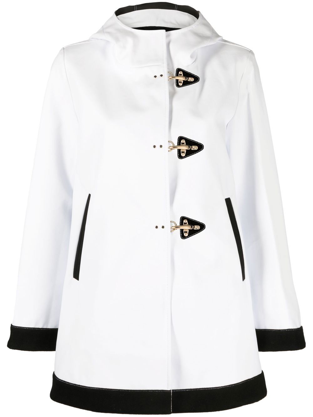Shop Fay Toggle-fastening Coat In Weiss