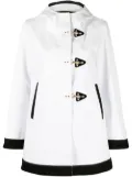 Fay toggle-fastening coat - White