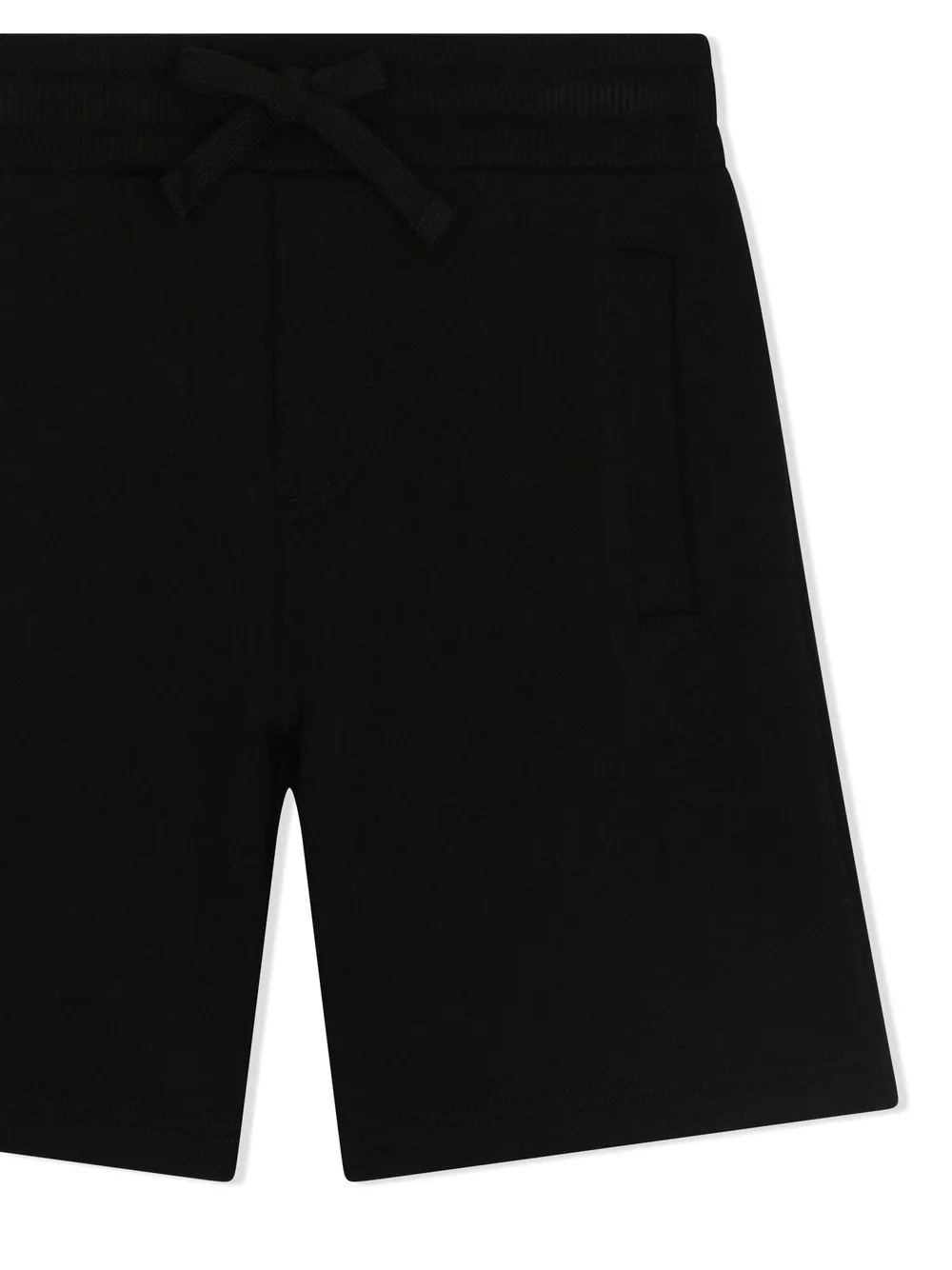 Dolce & Gabbana Jersey Jogging Shorts With Heraldic Patch In Black
