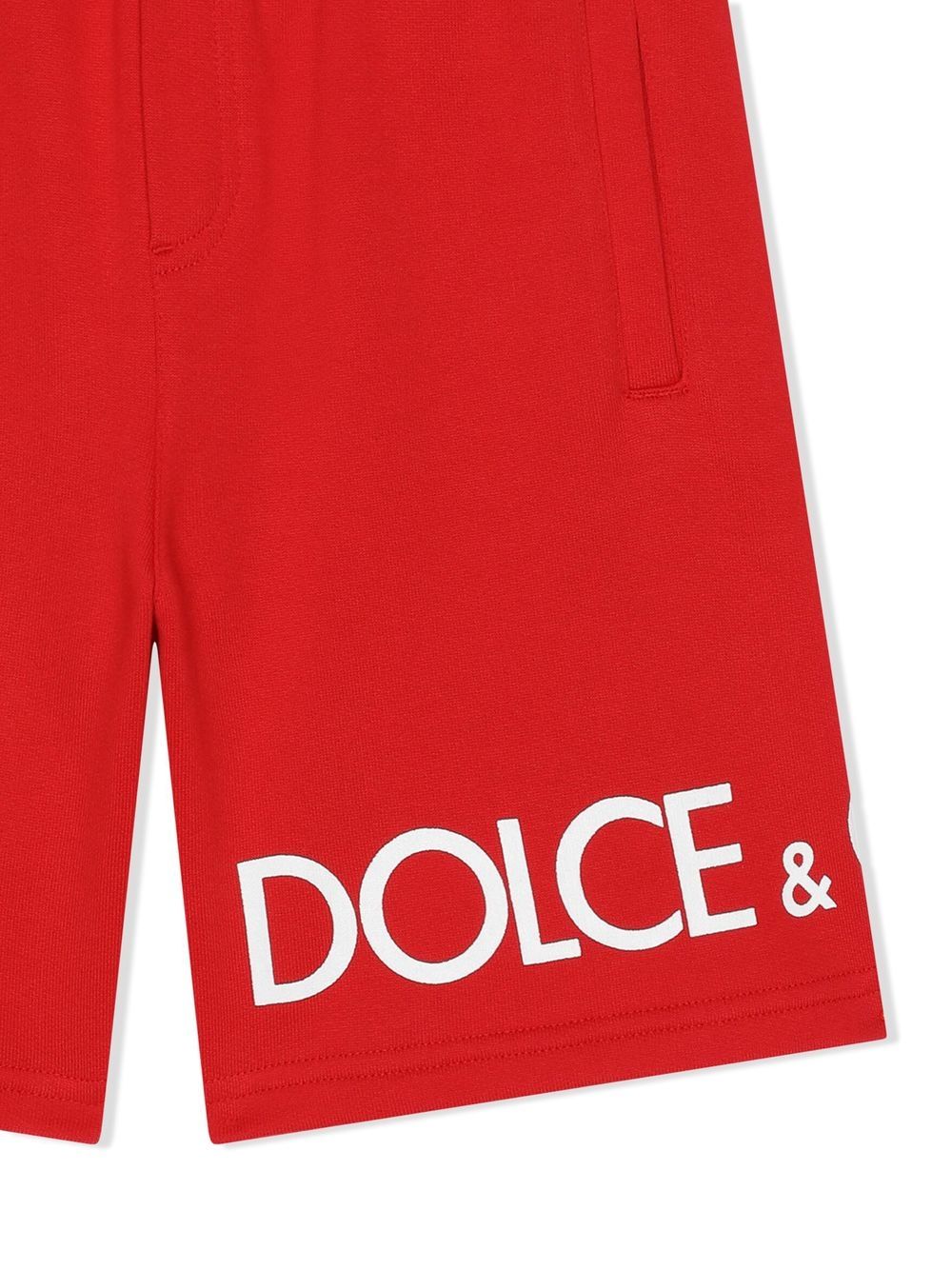 Shop Dolce & Gabbana Logo-print Track Shorts In Red