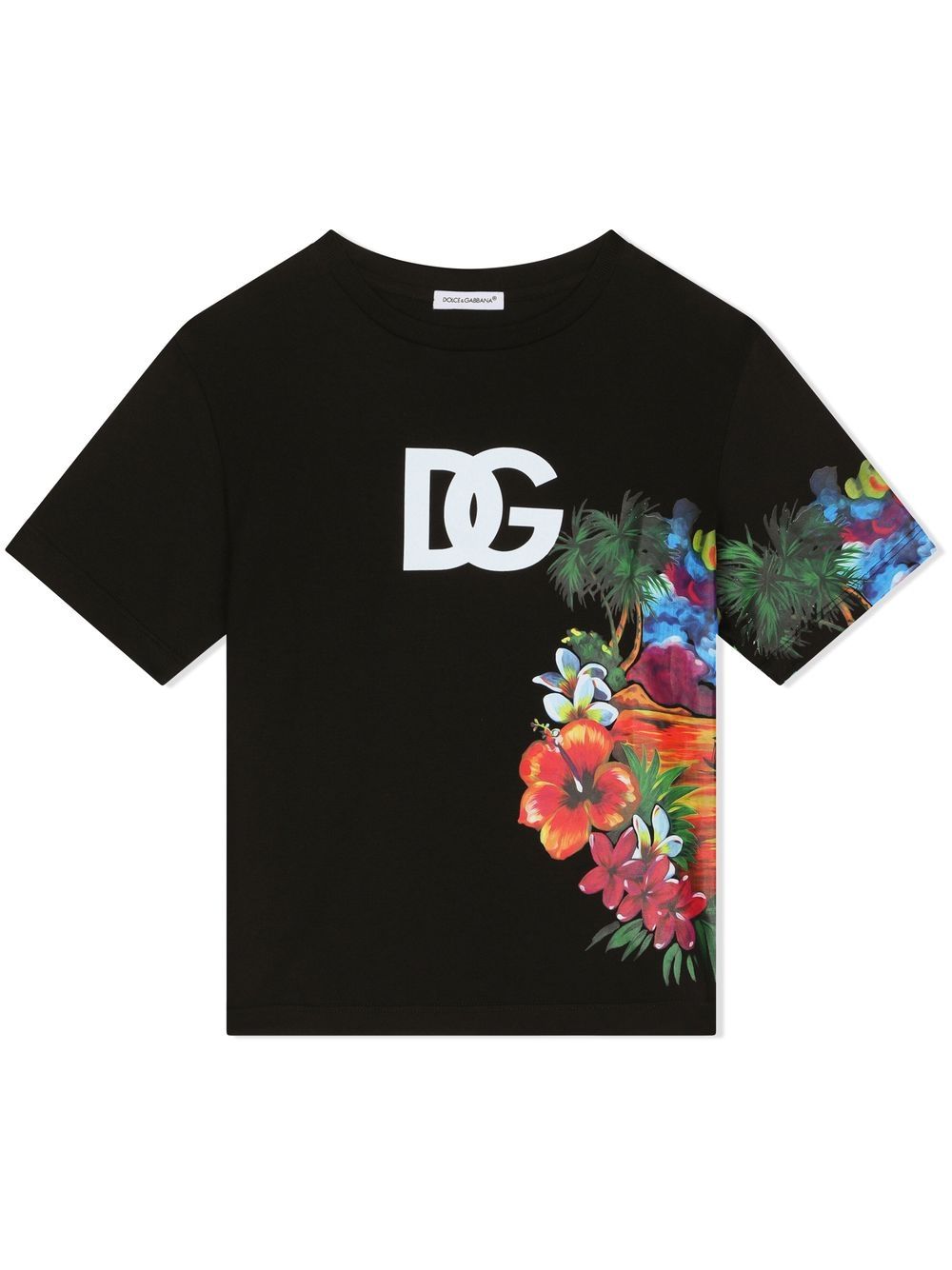 

Dolce & Gabbana Kids DG logo-print T-Shirt - Black