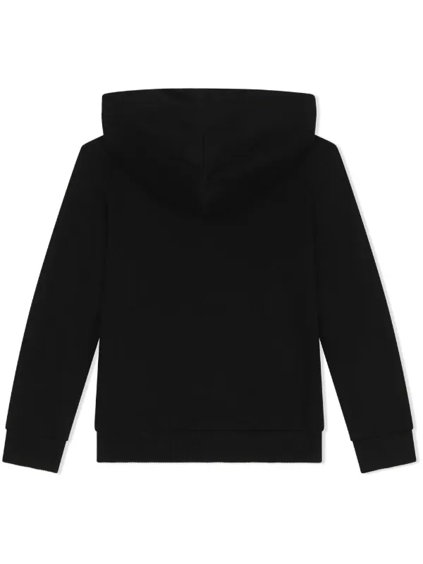 DOLCE&amp;GABBANA ドルチェ＆ガッバーナ キッズ フラワーロゴプリントジップアップパーカー L5JW9M/G7KC1 ブラック 7/8 DOLCE&GABBANA（ドルチェ & ガッバーナ） キッズ フラワーアップリケ
